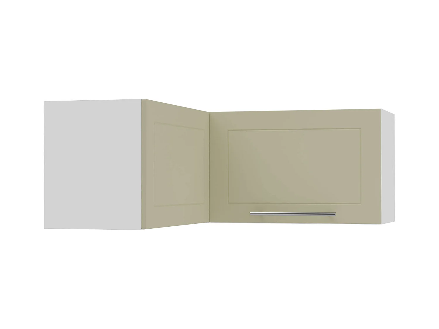 ECKHÄNGESCHRANK Kvantum W14/90/36 Vanille Matt / Weiß Matt 90 / 90 / 36cm