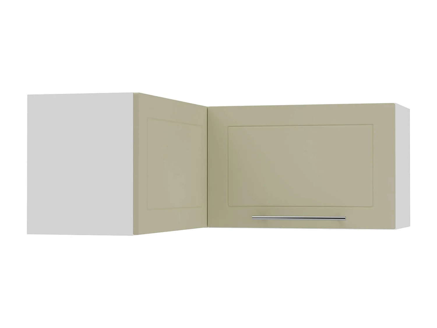 ECKHÄNGESCHRANK Kvantum W14/90/36 Vanille Matt / Weiß Matt 90 / 90 / 36cm