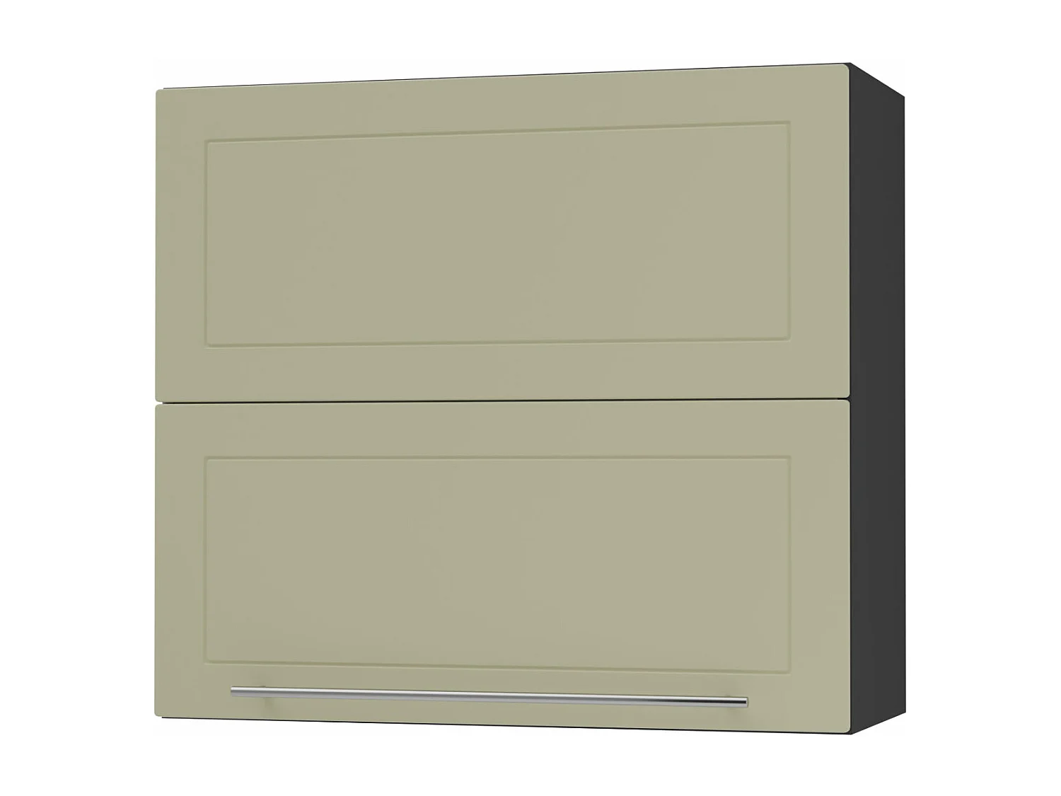 KÜCHENHÄNGESCHRANK Kvantum W8B/80 Vanille Matt / Schwarz Matt 80 / 32,5 / 72cm