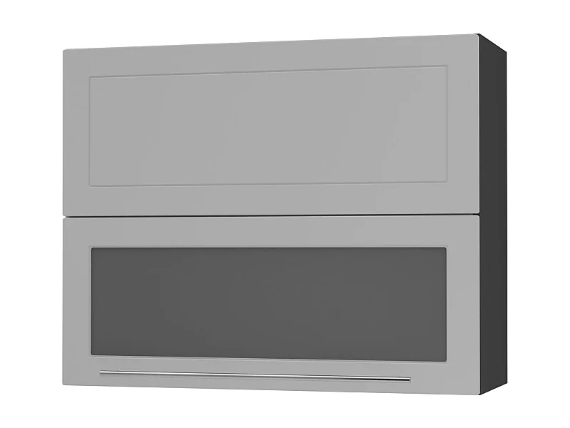 KÜCHENHÄNGESCHRANK Kvantum W8BS/90 Dust Grey Matt / Schwarz Matt 90 / 32,5 / 72cm