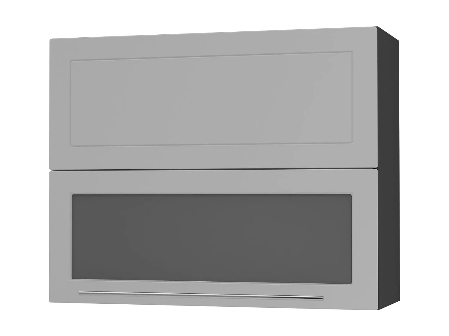 KÜCHENHÄNGESCHRANK Kvantum W8BS/90 Dust Grey Matt / Schwarz Matt 90 / 32,5 / 72cm