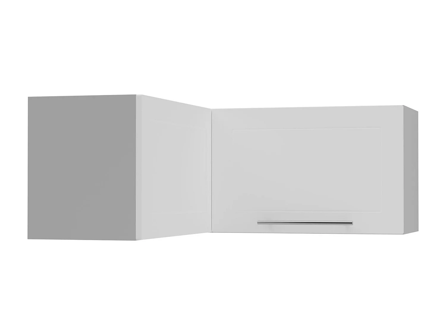 ECKHÄNGESCHRANK Kvantum W14/90/36 Weiß Matt / Grau Matt 90 / 90 / 36cm