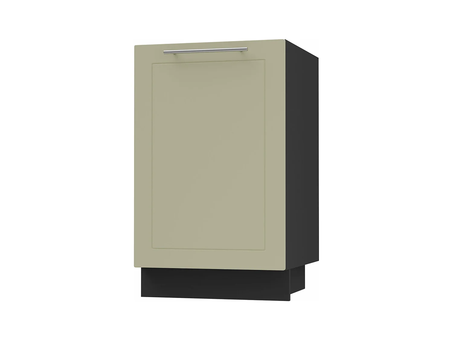 KÜCHENUNTERSCHRANK Kvantum D1D/50 Vanille Matt / Schwarz Matt 50 / 50 / 82cm