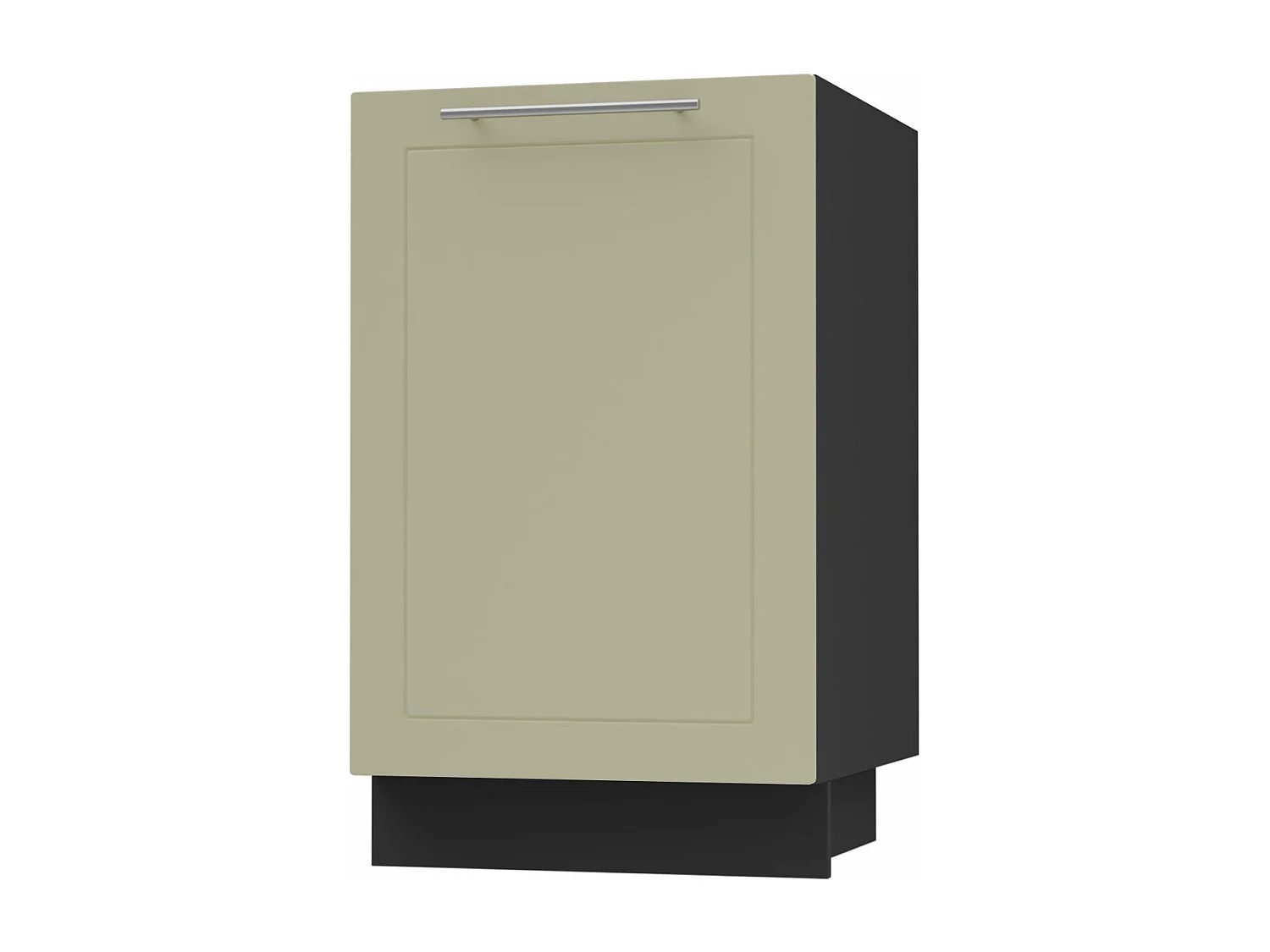 KÜCHENUNTERSCHRANK Kvantum D1D/50 Vanille Matt / Schwarz Matt 50 / 50 / 82cm