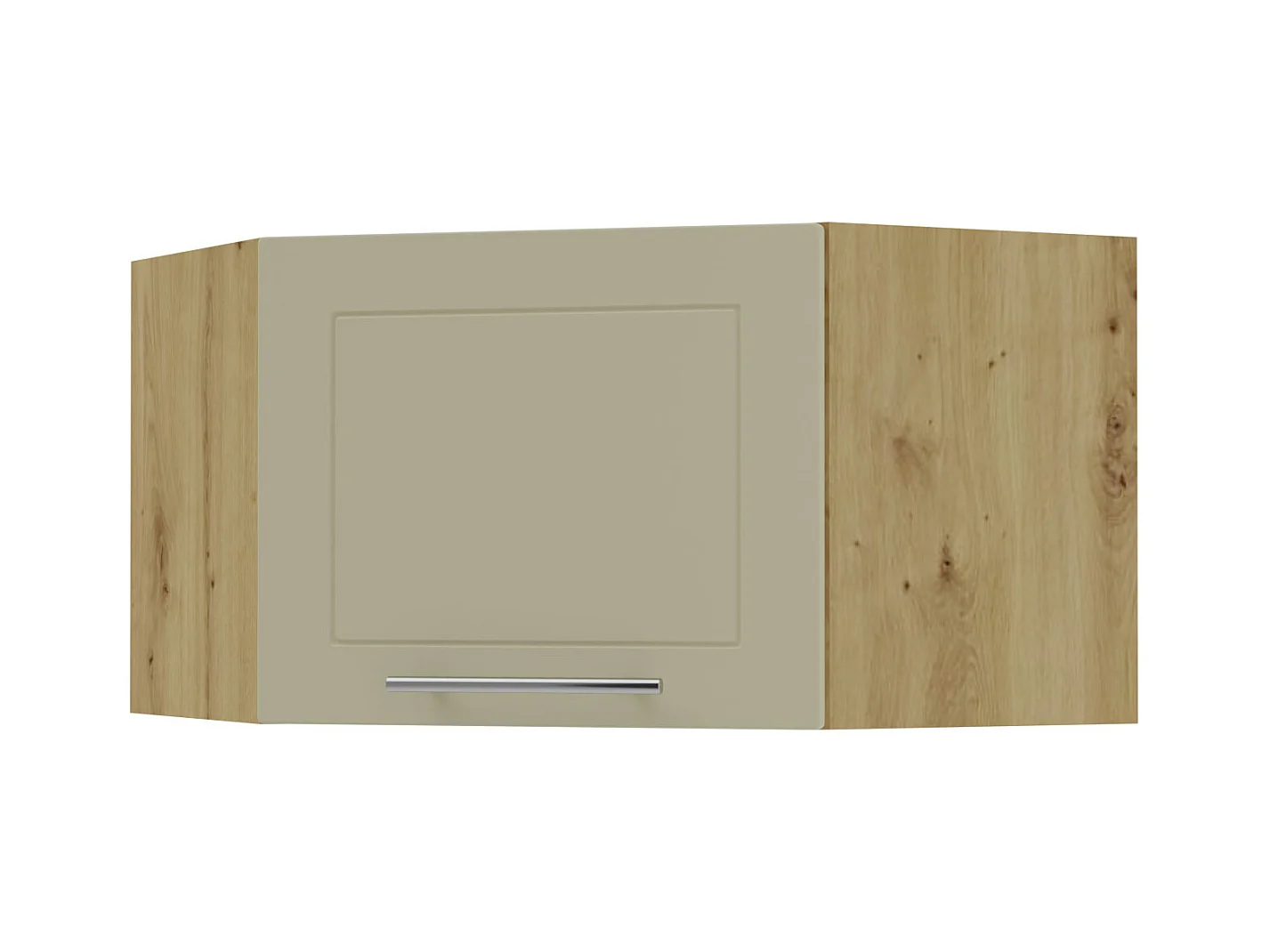 ECKHÄNGESCHRANK Kvantum W10/60/36 Vanille Matt / Eiche Artisan Matt 60 / 60 / 36cm