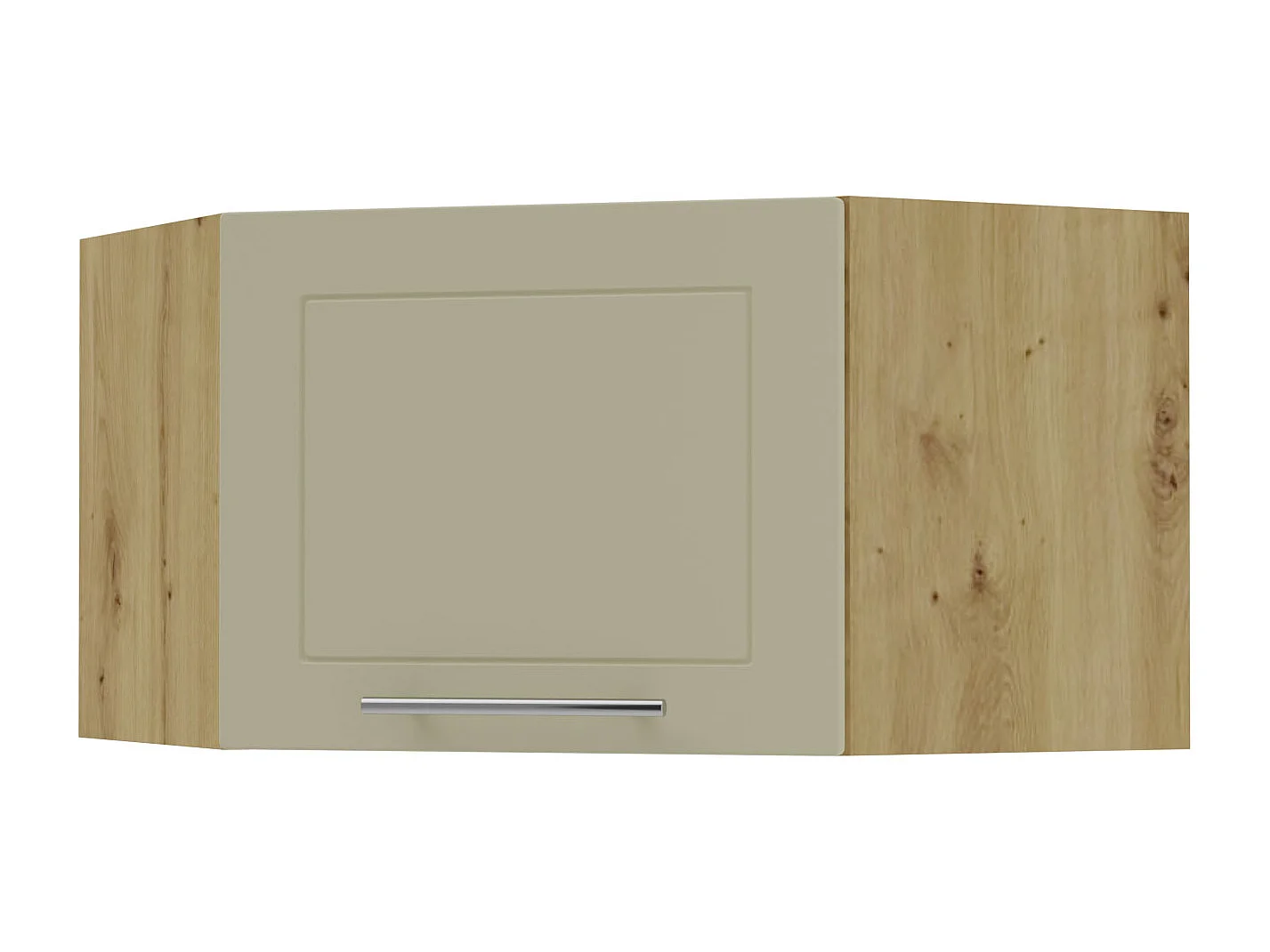 ECKHÄNGESCHRANK Kvantum W10/60/36 Vanille Matt / Eiche Artisan Matt 60 / 60 / 36cm