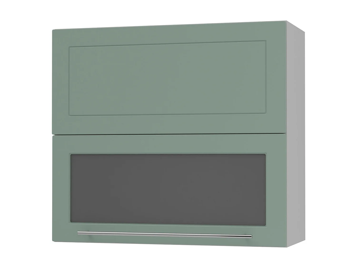 KÜCHENHÄNGESCHRANK Kvantum W8BS/80 Mint Matt / Grau Matt 80 / 32,5 / 72cm