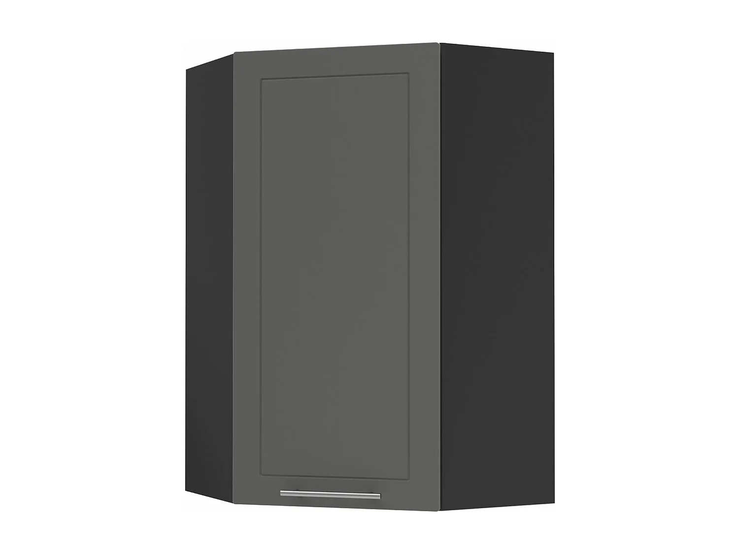 KÜCHENHÄNGESCHRANK Kvantum W4/10/60 Graphit Matt / Schwarz Matt 60 / 60 / 96cm