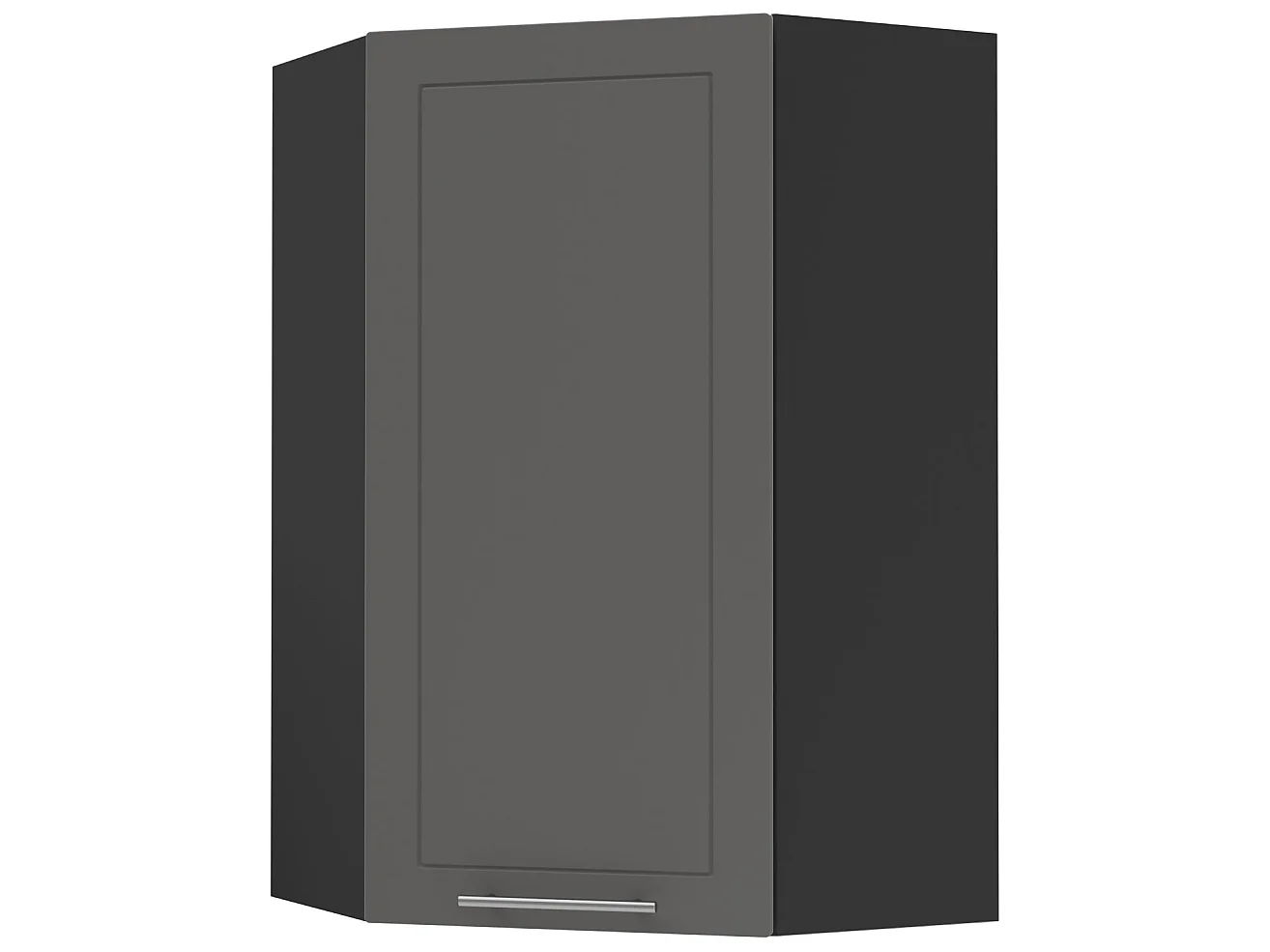 KÜCHENHÄNGESCHRANK Kvantum W4/10/60 Graphit Matt / Schwarz Matt 60 / 60 / 96cm