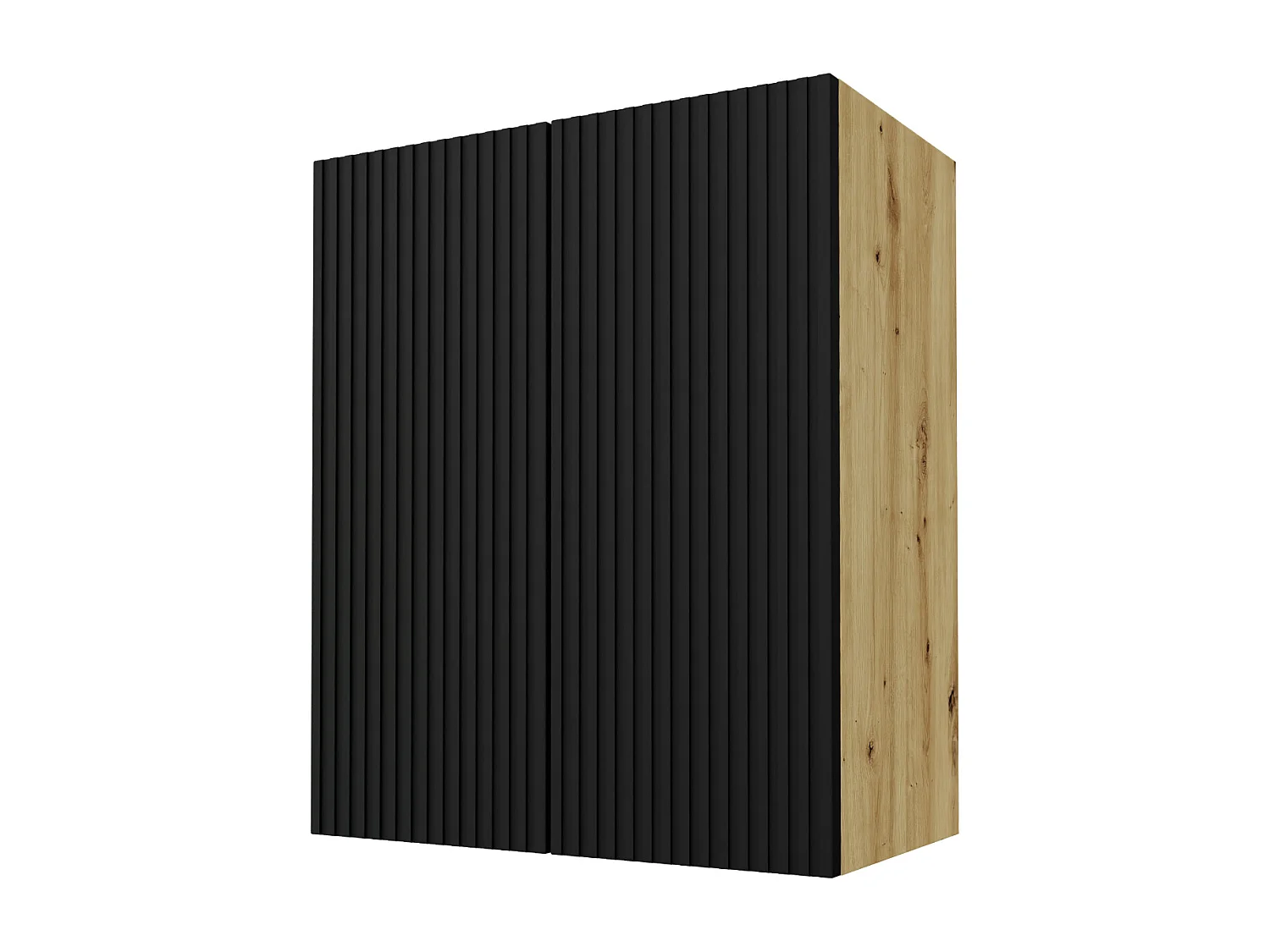 KÜCHENHÄNGESCHRANK Lamello W3/60 Schwarz Matt / Eiche Artisan 60 / 32,5 / 72cm