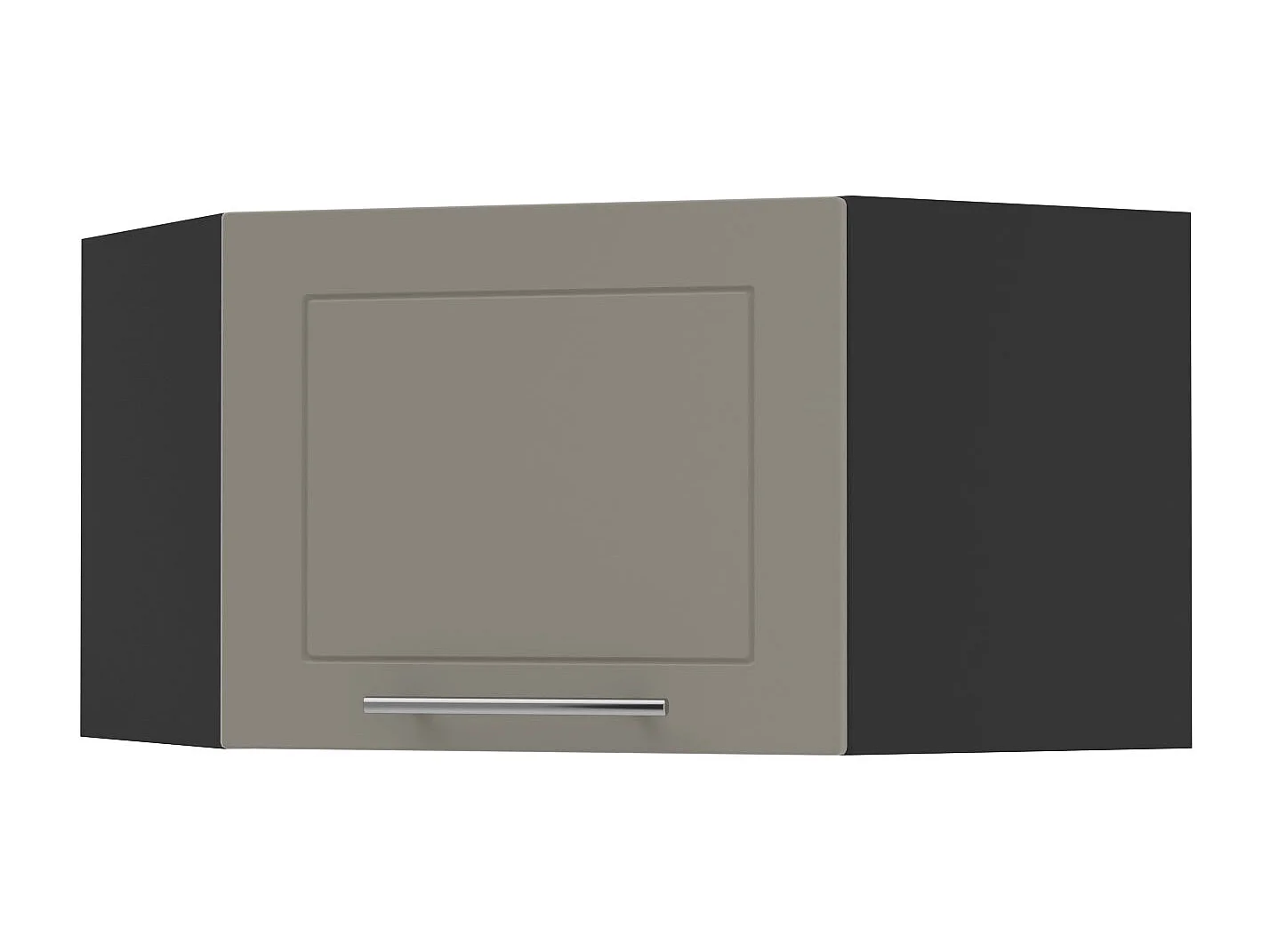 ECKHÄNGESCHRANK Kvantum W10/60/36 Beige Matt / Schwarz Matt 60 / 60 / 36cm