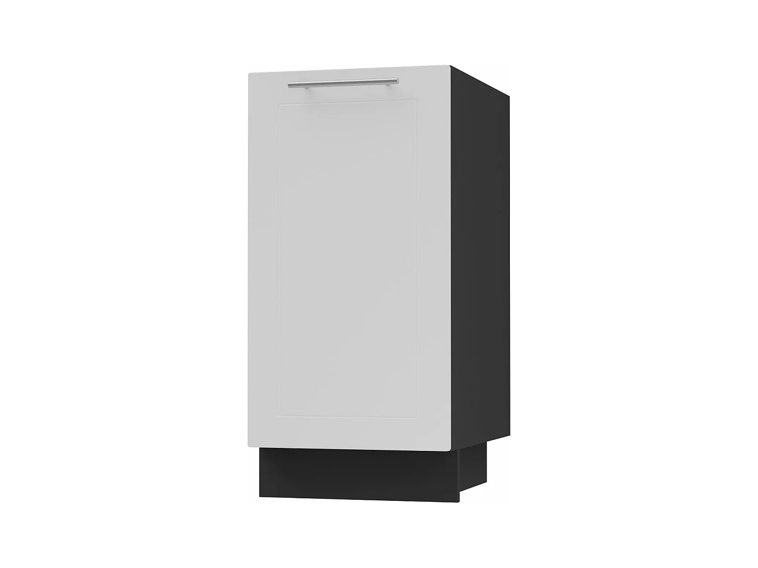 KÜCHENUNTERSCHRANK Kvantum D1D/40 Weiß Matt / Schwarz Matt 40 / 50 / 82cm