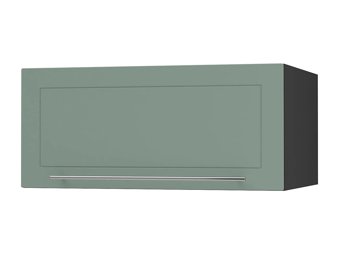 KLAPPHÄNGESCHRANK Kvantum W6B/80 Mint Matt / Schwarz Matt 80 / 59 / 36cm