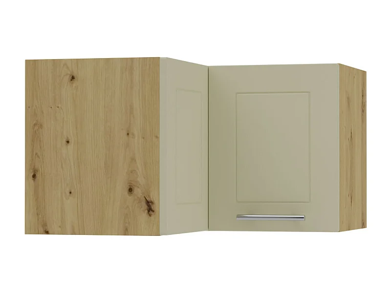 ECKHÄNGESCHRANK Kvantum W12/60/36 Vanille Matt / Eiche Artisan Matt 60 / 60 / 36cm