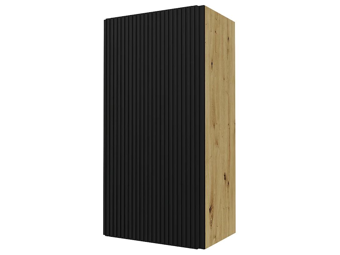 KÜCHENHÄNGESCHRANK Lamello W4/50 Schwarz Matt / Eiche Artisan 50 / 32,5 / 96cm
