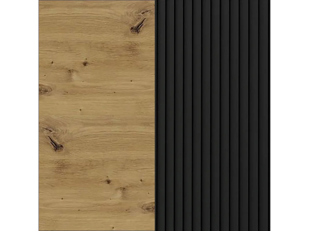 KÜCHENHÄNGESCHRANK Lamello W4/50 Schwarz Matt / Eiche Artisan 50 / 32,5 / 96cm