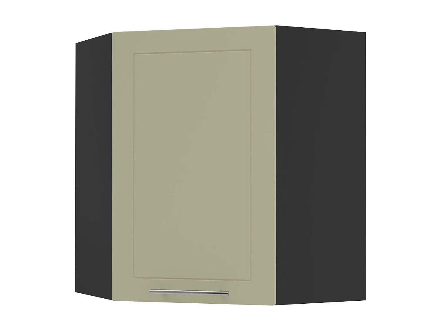 KÜCHENHÄNGESCHRANK Kvantum W10/60 Vanille Matt / Schwarz Matt 60 / 60 / 72cm