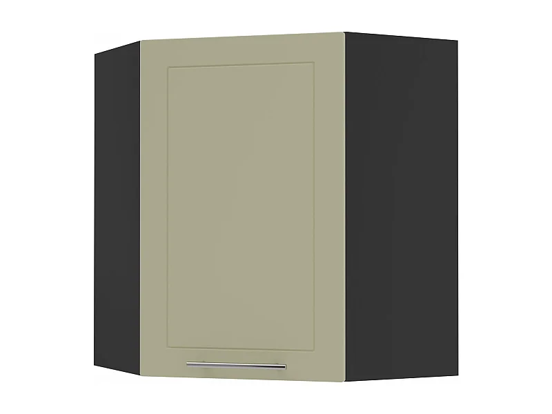 KÜCHENHÄNGESCHRANK Kvantum W10/60 Vanille Matt / Schwarz Matt 60 / 60 / 72cm