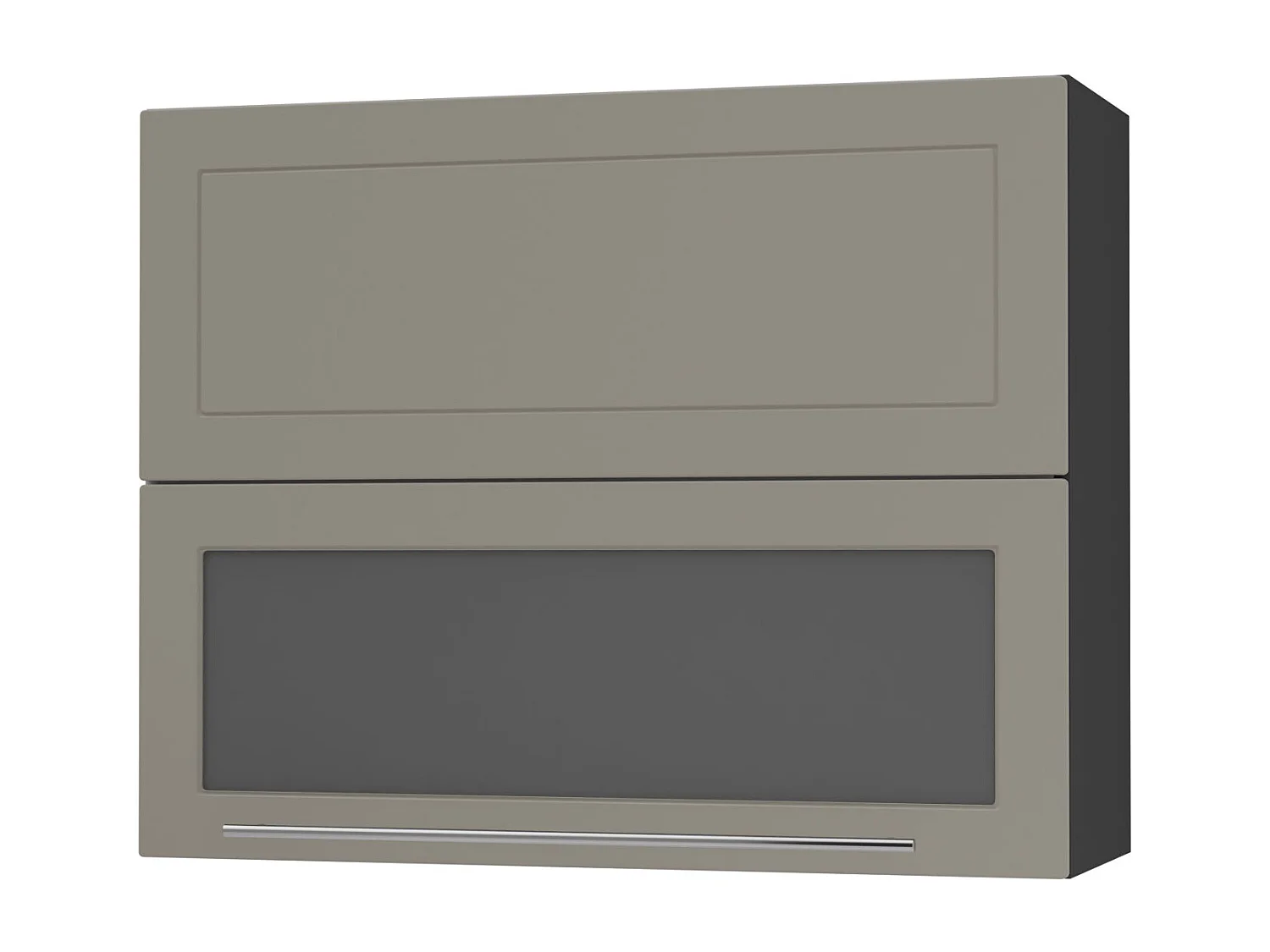 KÜCHENHÄNGESCHRANK Kvantum W8BS/90 Beige Matt / Schwarz Matt 90 / 32,5 / 72cm