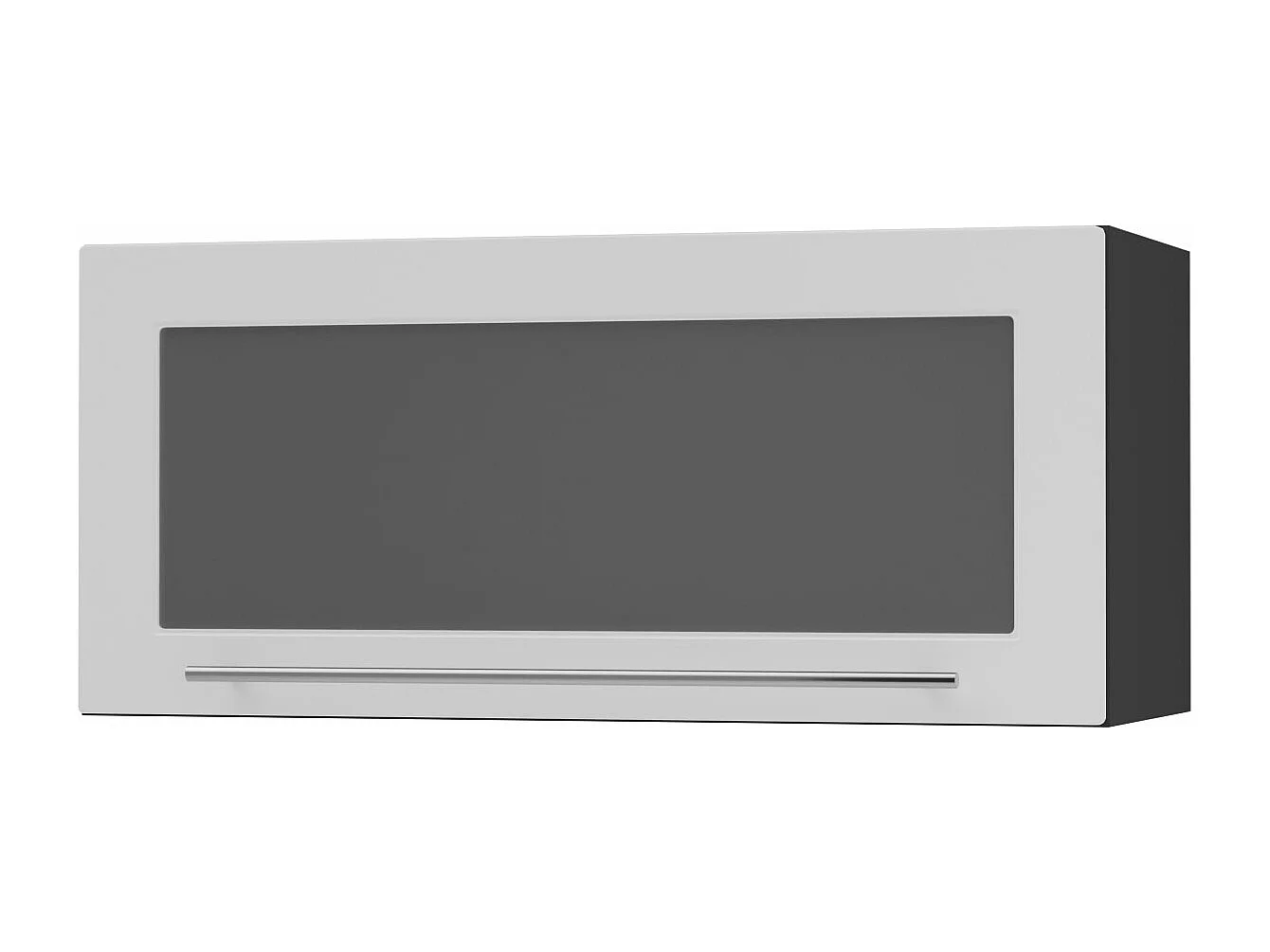 KLAPPHÄNGESCHRANK Kvantum W4BS/80 Weiß Matt / Schwarz Matt 80 / 32,5 / 36cm