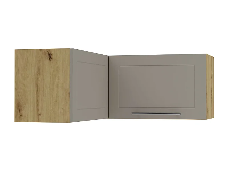 ECKHÄNGESCHRANK Kvantum W14/90/36 Beige Matt / Eiche Artisan Matt 90 / 90 / 36cm