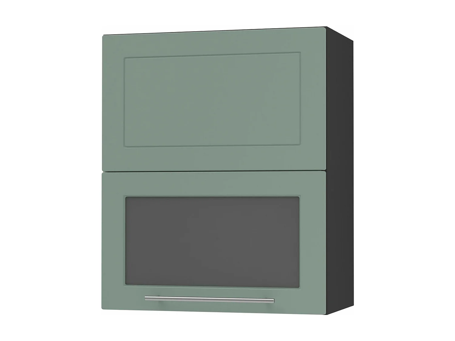 KÜCHENHÄNGESCHRANK Kvantum W8BS/60 Mint Matt / Schwarz Matt 60 / 32,5 / 72cm