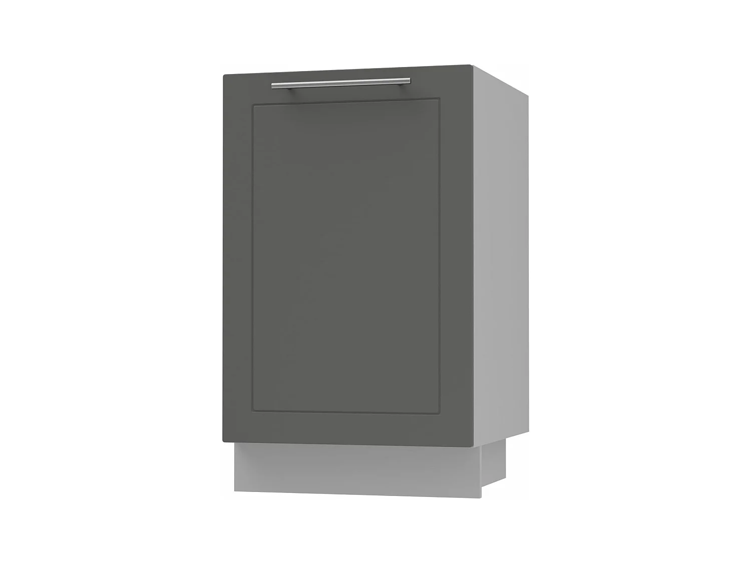 KÜCHENUNTERSCHRANK Kvantum D1D/50 Graphit Matt / Grau Matt 50 / 50 / 82cm