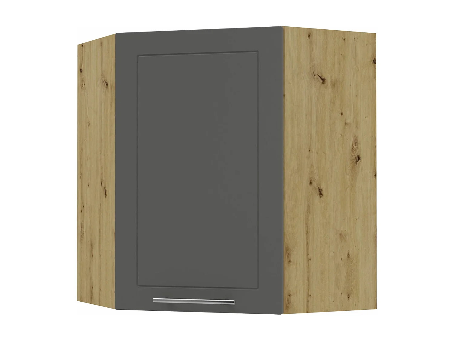 KÜCHENHÄNGESCHRANK Kvantum W10/60 Graphit Matt / Eiche Artisan Matt 60 / 60 / 72cm