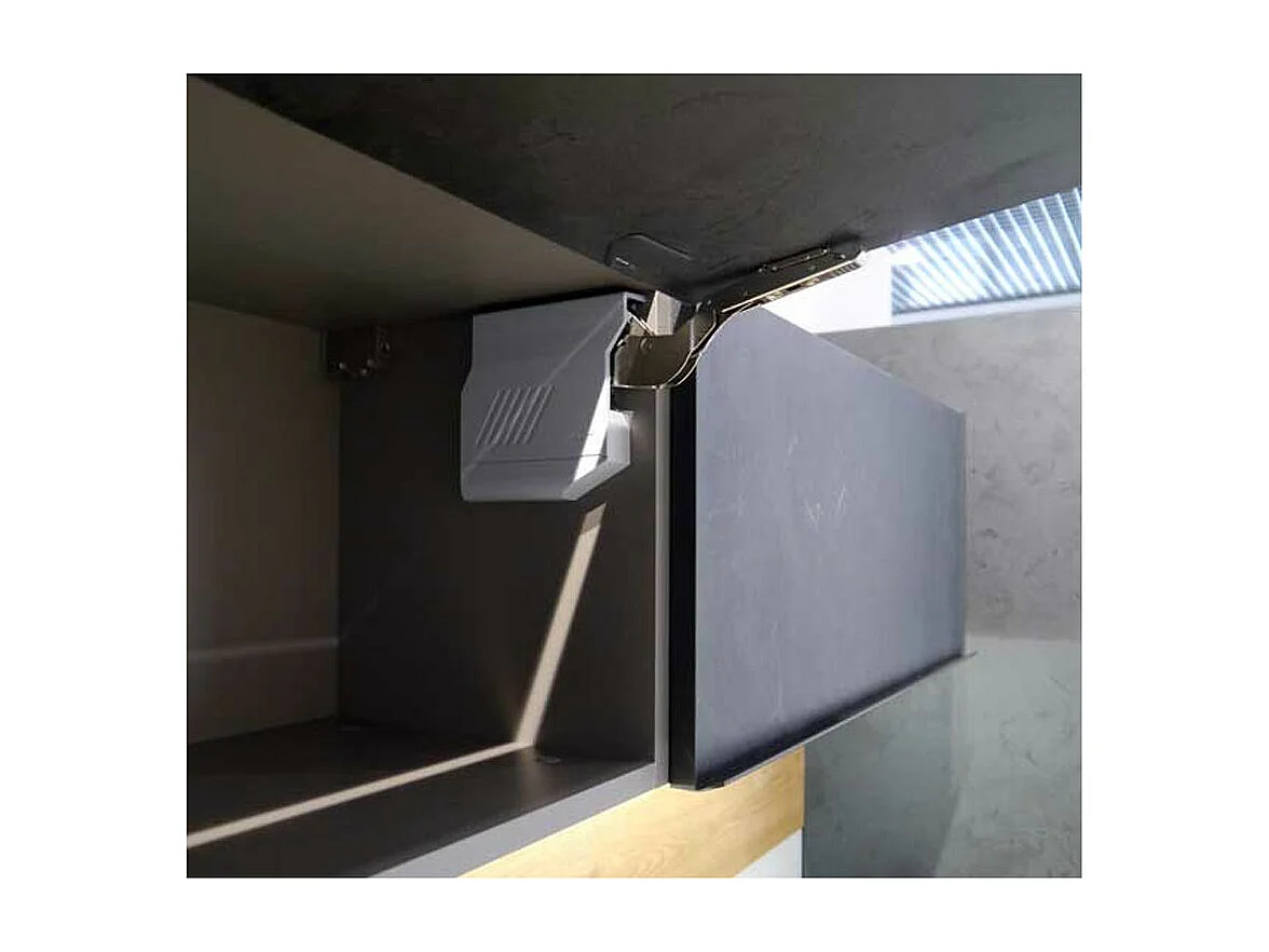 KÜCHENHÄNGESCHRANK Kvantum W8BS/90 Graphit Matt / Schwarz Matt 90 / 32,5 / 72cm