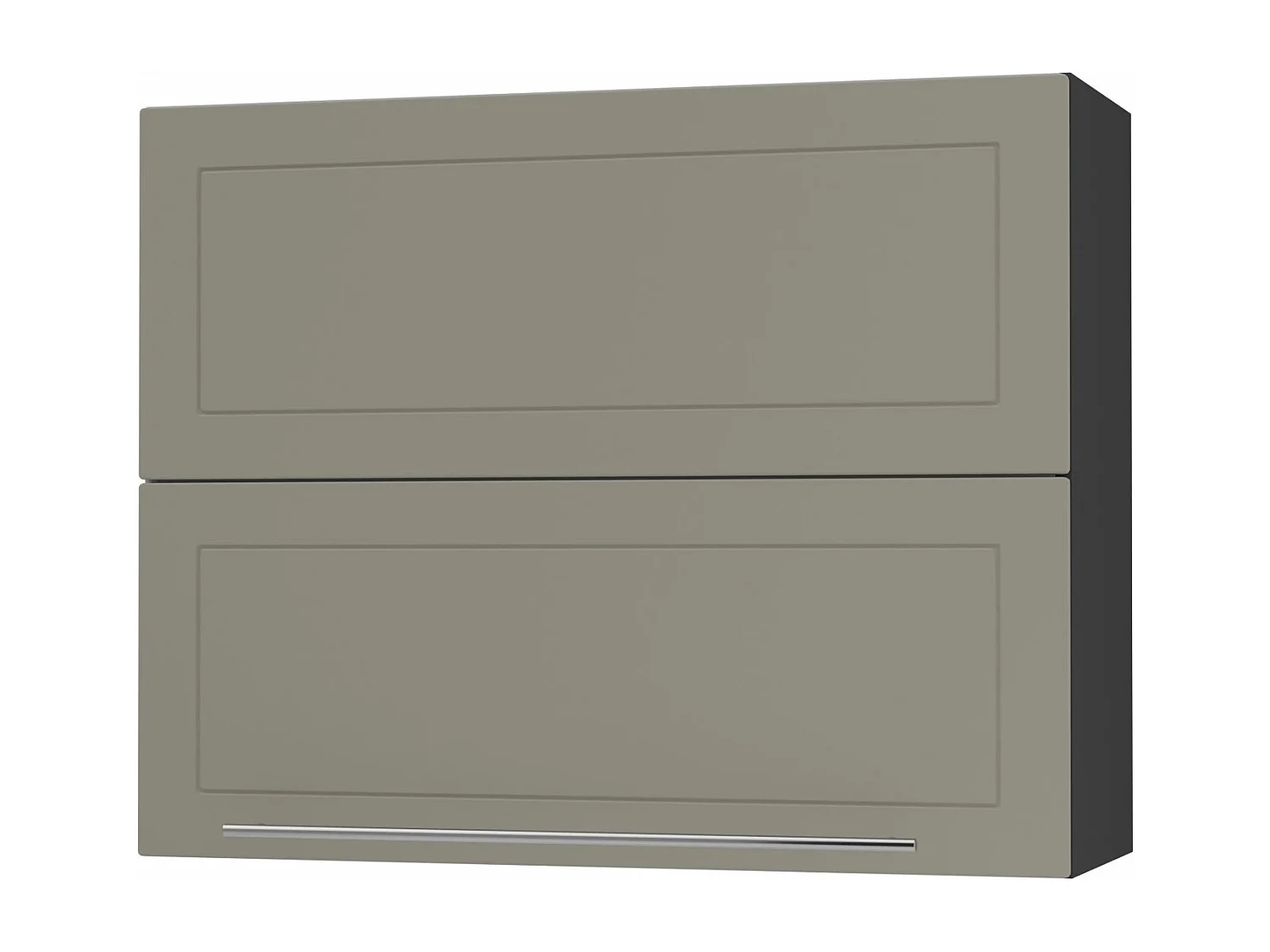 KÜCHENHÄNGESCHRANK Kvantum W8B/90 Beige Matt / Schwarz Matt 90 / 32,5 / 72cm