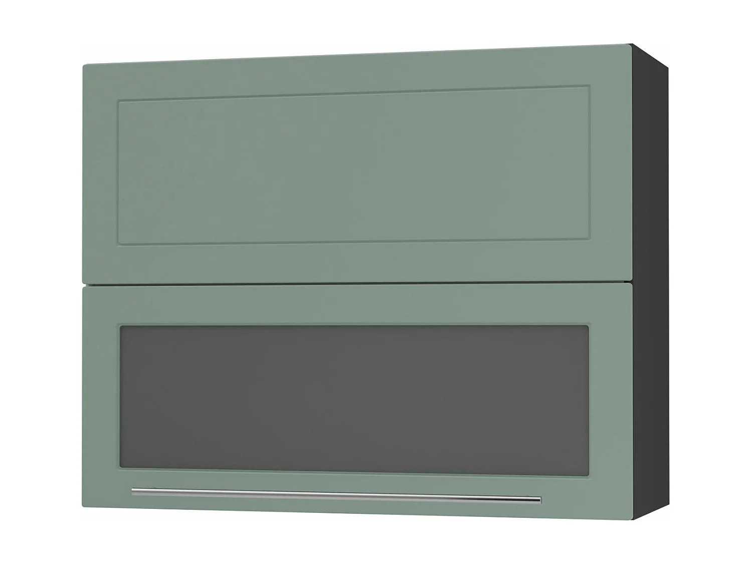 KÜCHENHÄNGESCHRANK Kvantum W8BS/90 Mint Matt / Schwarz Matt 90 / 32,5 / 72cm