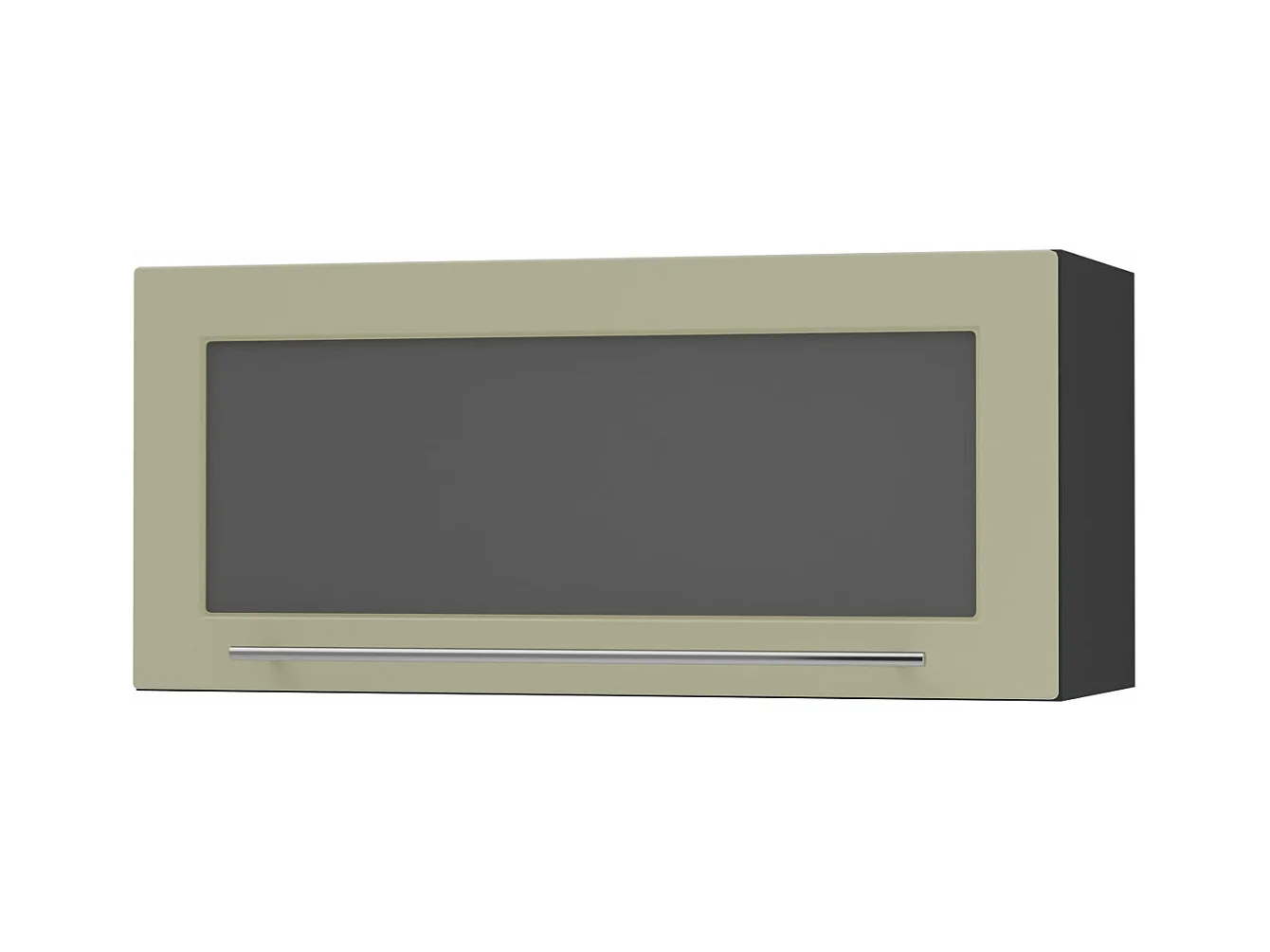 KLAPPHÄNGESCHRANK Kvantum W4BS/80-AV Vanille Matt / Schwarz Matt 80 / 32,5 / 36cm