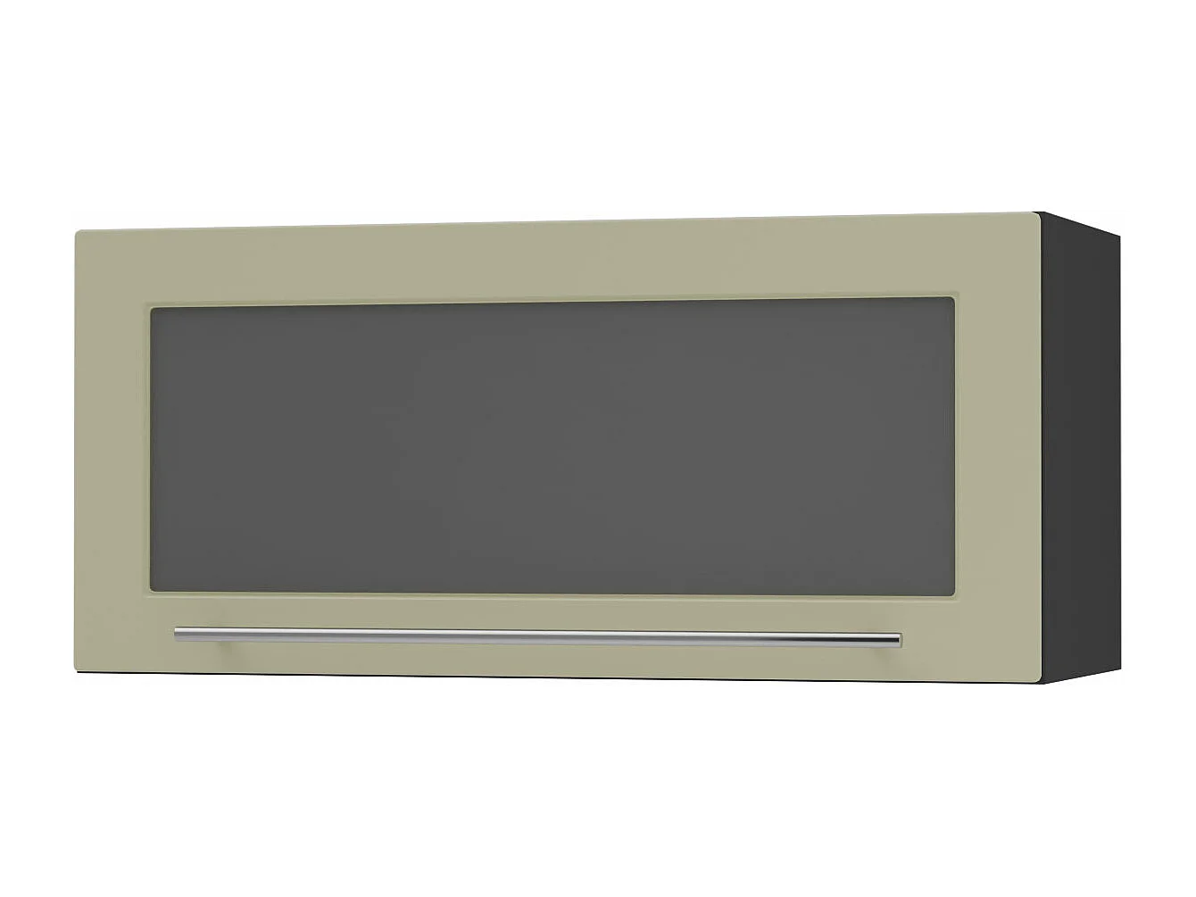 KLAPPHÄNGESCHRANK Kvantum W4BS/80-AV Vanille Matt / Schwarz Matt 80 / 32,5 / 36cm