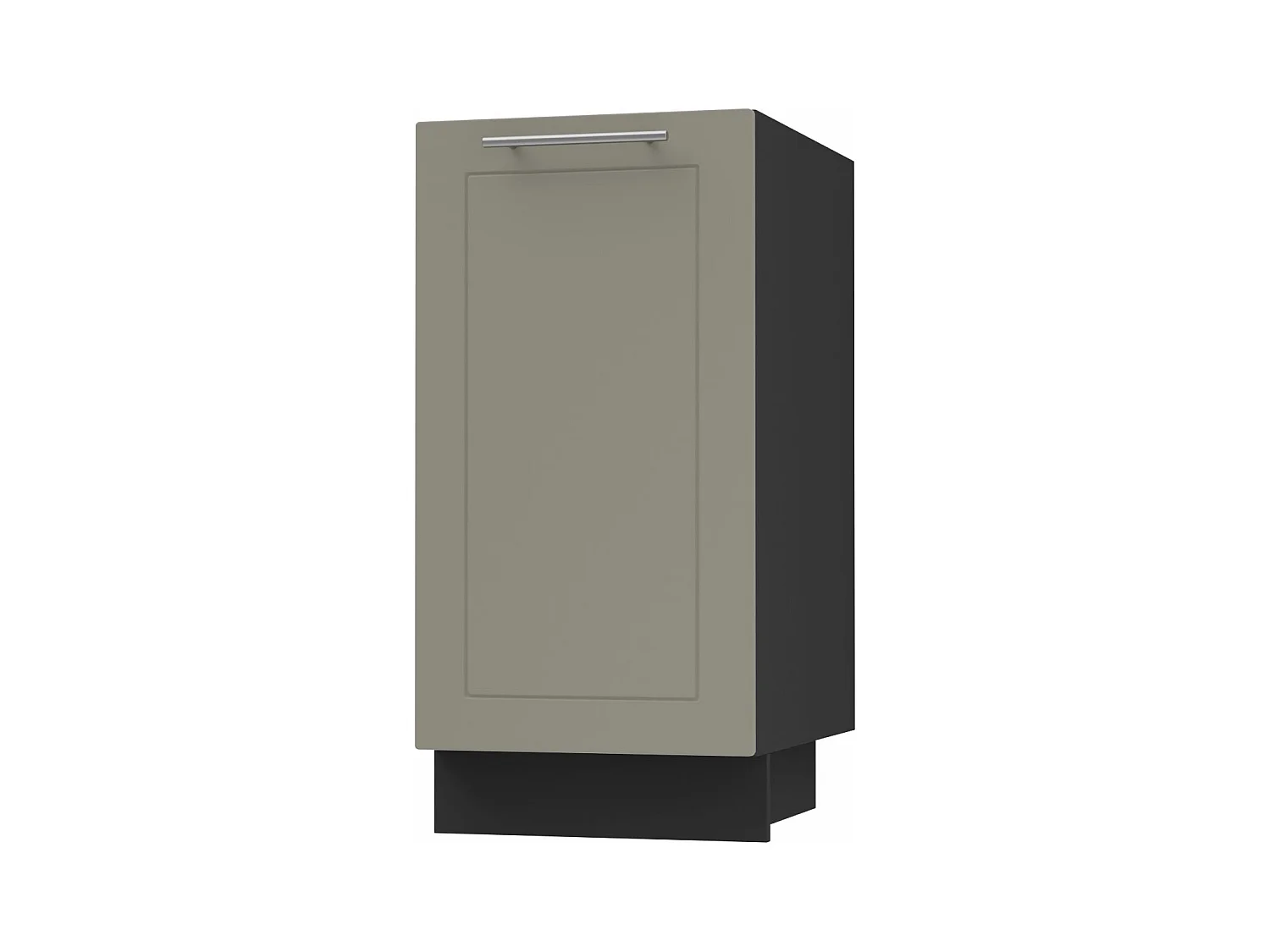 KÜCHENUNTERSCHRANK Kvantum D1D/40 Beige Matt / Schwarz Matt 40 / 50 / 82cm
