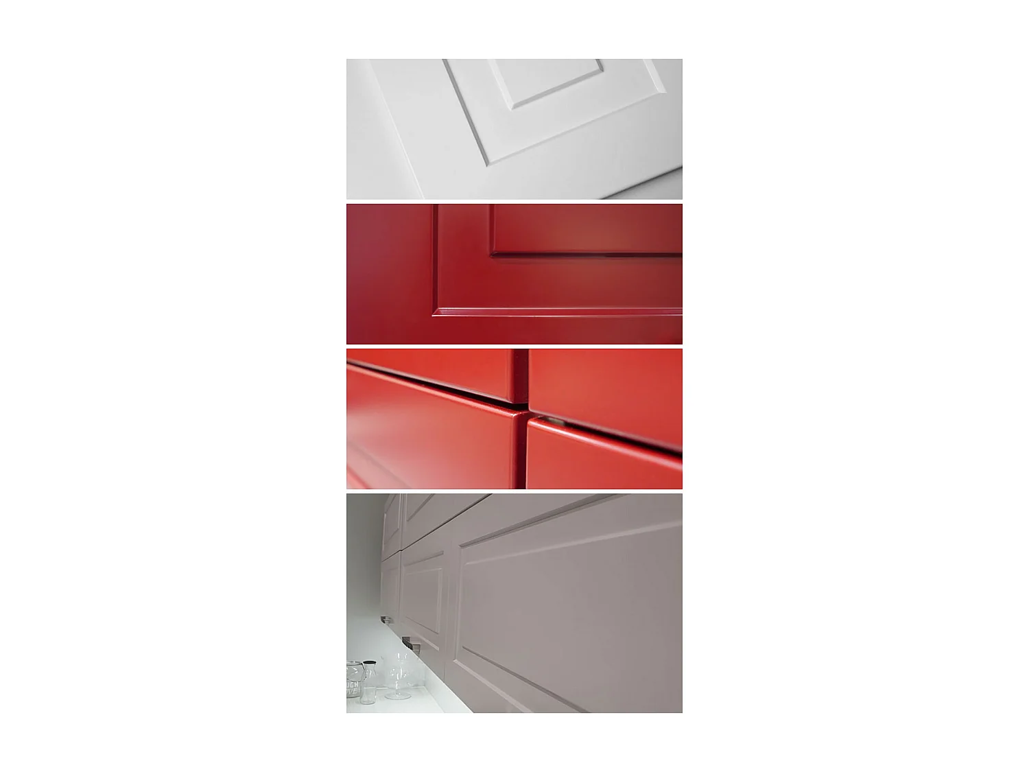 SCHUBLADENUNTERSCHRANK Rimini D4M/40 RAL 6025 Farngrün Matt / Weiß 40 / 50 / 82cm