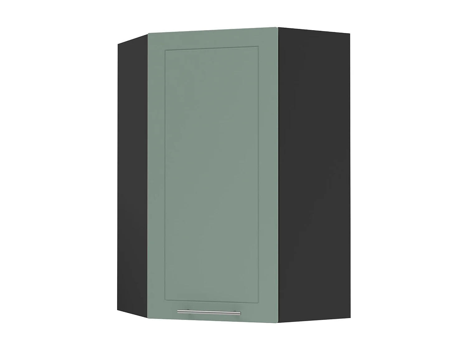 KÜCHENHÄNGESCHRANK Kvantum W4/10/60 Mint Matt / Schwarz Matt 60 / 60 / 96cm