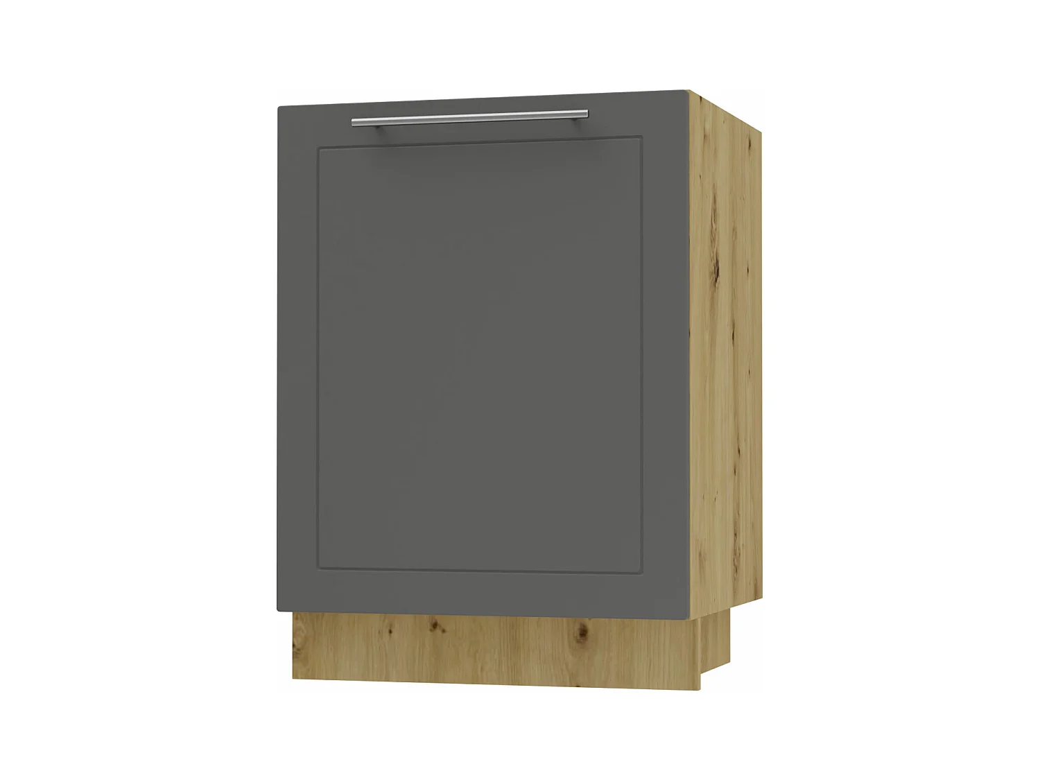 KÜCHENUNTERSCHRANK Kvantum D1D/60 Graphit Matt / Eiche Artisan Matt 60 / 50 / 82cm