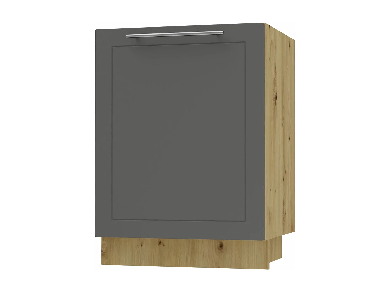 KÜCHENUNTERSCHRANK Kvantum D1D/60 Graphit Matt / Eiche Artisan Matt 60 / 50 / 82cm