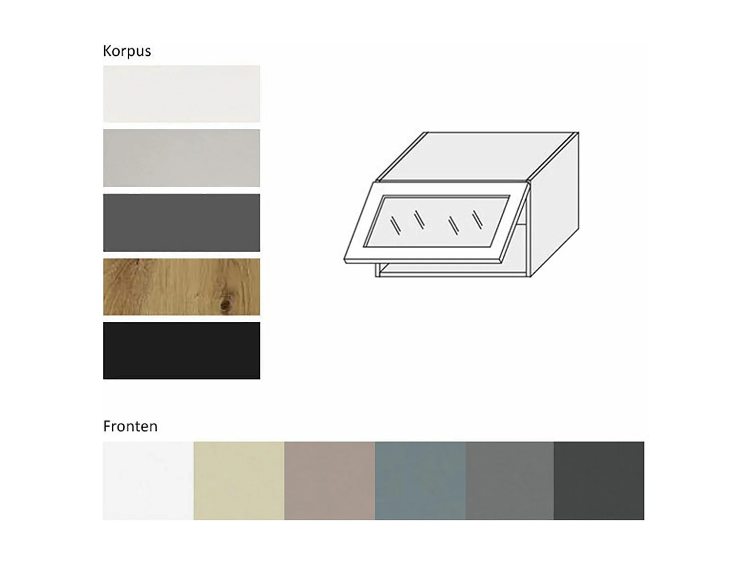 KLAPPHÄNGESCHRANK Kvantum W4BS/60-AV Beige Matt / Lava Matt 60 / 32,5 / 36cm