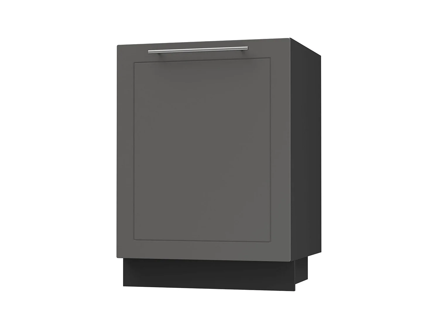 KÜCHENUNTERSCHRANK Kvantum D1D/60 Graphit Matt / Schwarz Matt 60 / 50 / 82cm