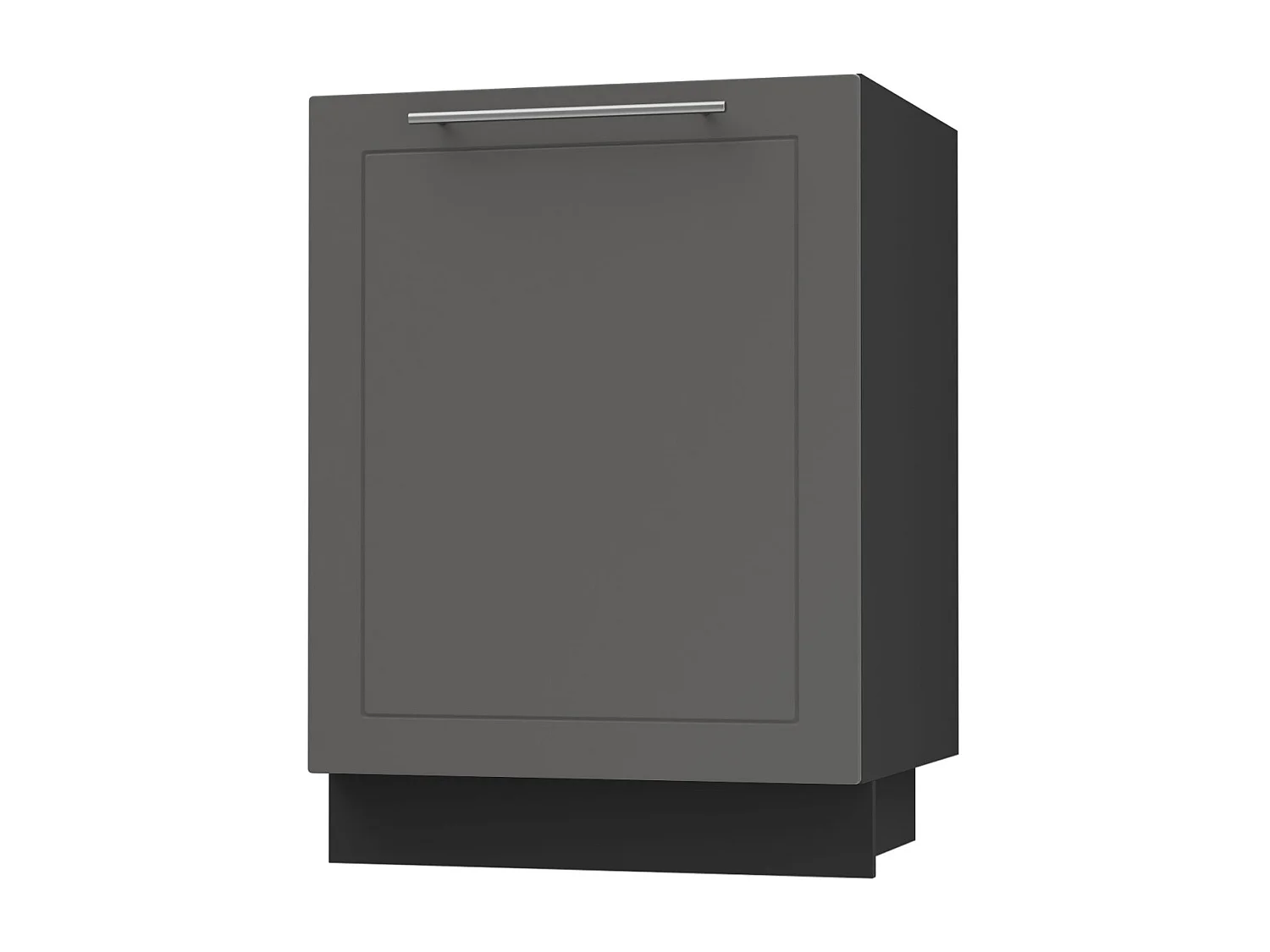 KÜCHENUNTERSCHRANK Kvantum D1D/60 Graphit Matt / Schwarz Matt 60 / 50 / 82cm