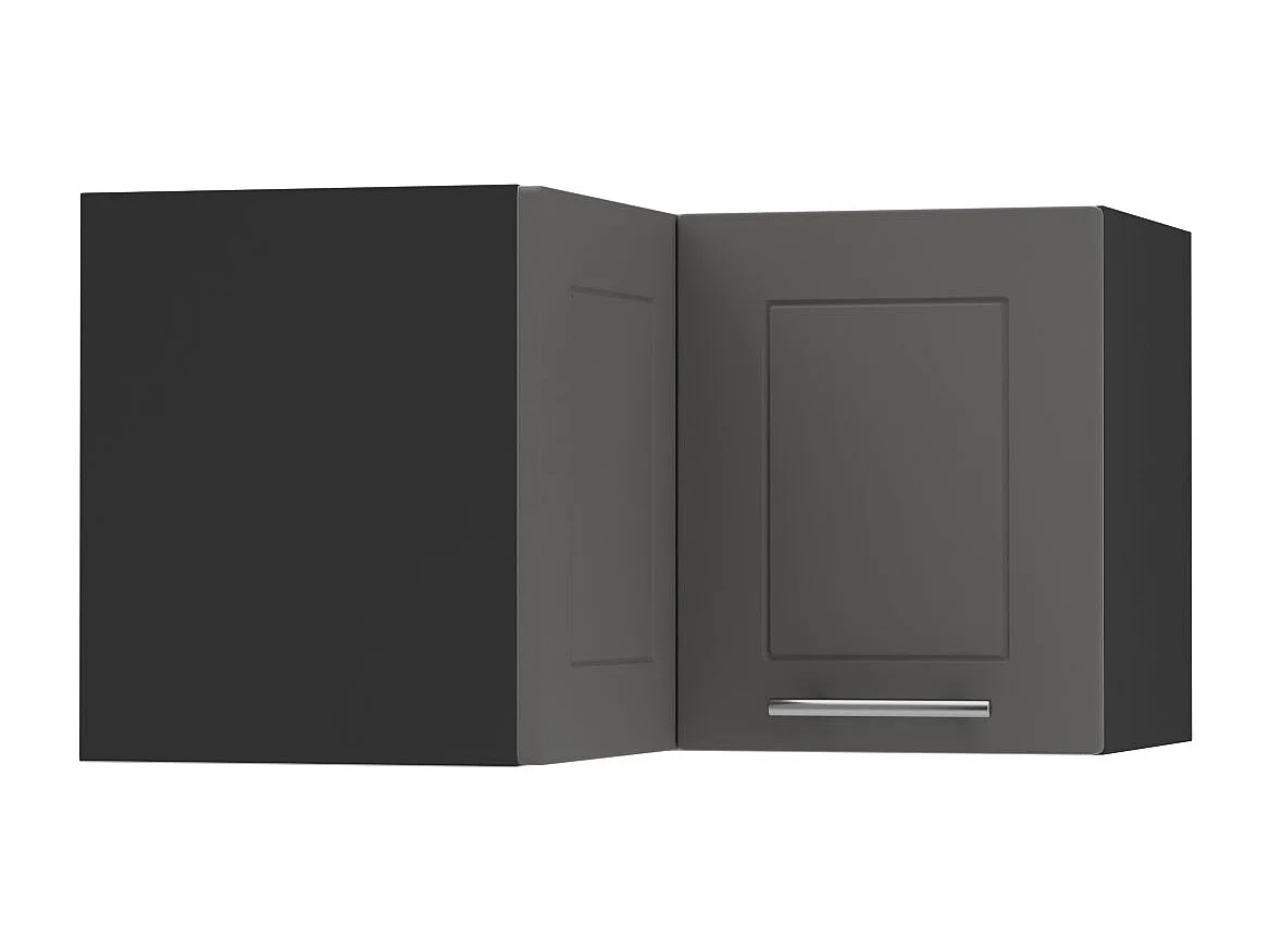 ECKHÄNGESCHRANK Kvantum W12/60/36 Graphit Matt / Schwarz Matt 60 / 60 / 36cm