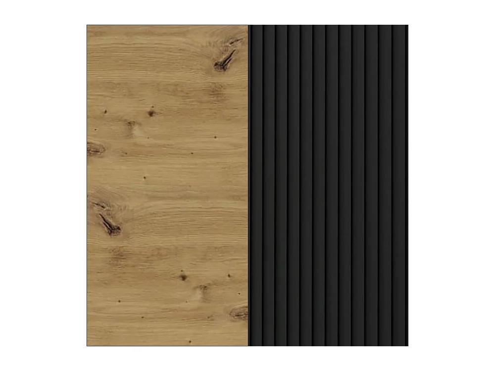 KÜCHENHÄNGESCHRANK Lamello W4/60 Schwarz Matt / Eiche Artisan 60 / 32,5 / 96cm