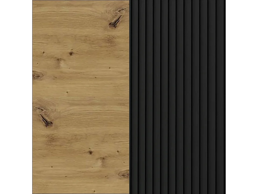 KÜCHENHÄNGESCHRANK Lamello W4/60 Schwarz Matt / Eiche Artisan 60 / 32,5 / 96cm