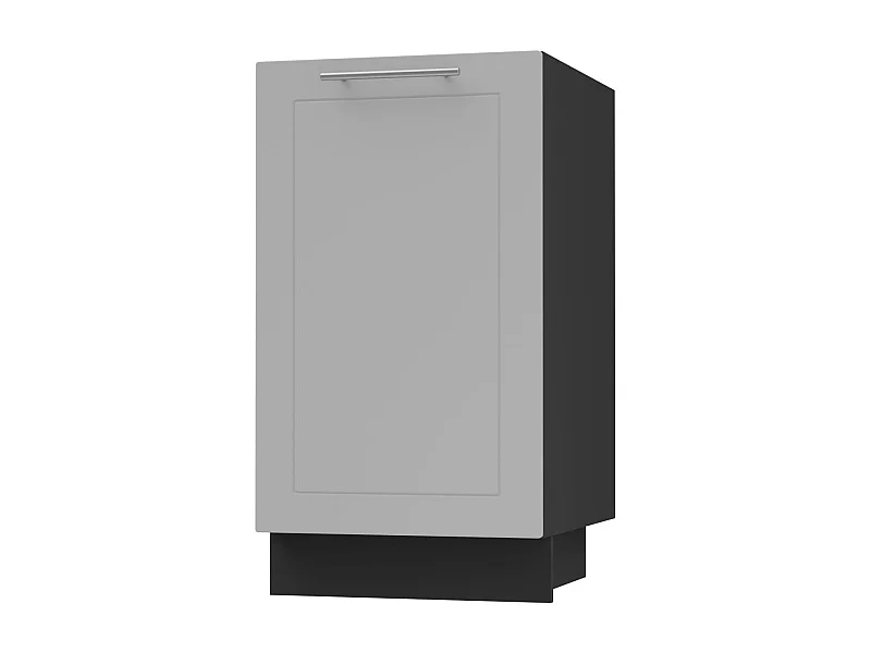 KÜCHENUNTERSCHRANK Kvantum D1D/45 Dust Grey Matt / Schwarz Matt 45 / 50 / 82cm