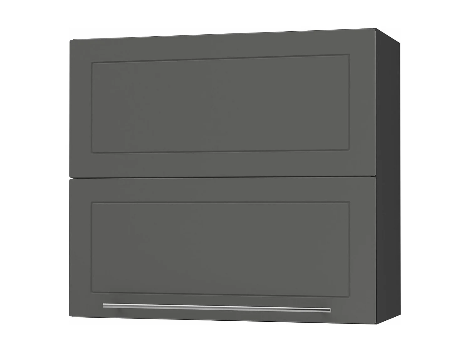 KÜCHENHÄNGESCHRANK Kvantum W8B/80 Graphit Matt / Schwarz Matt 80 / 32,5 / 72cm