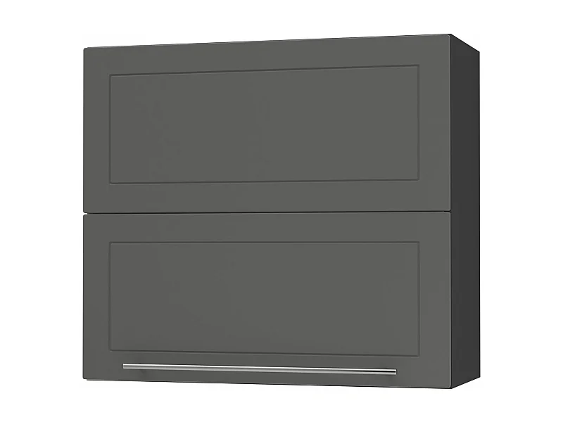 KÜCHENHÄNGESCHRANK Kvantum W8B/80 Graphit Matt / Schwarz Matt 80 / 32,5 / 72cm