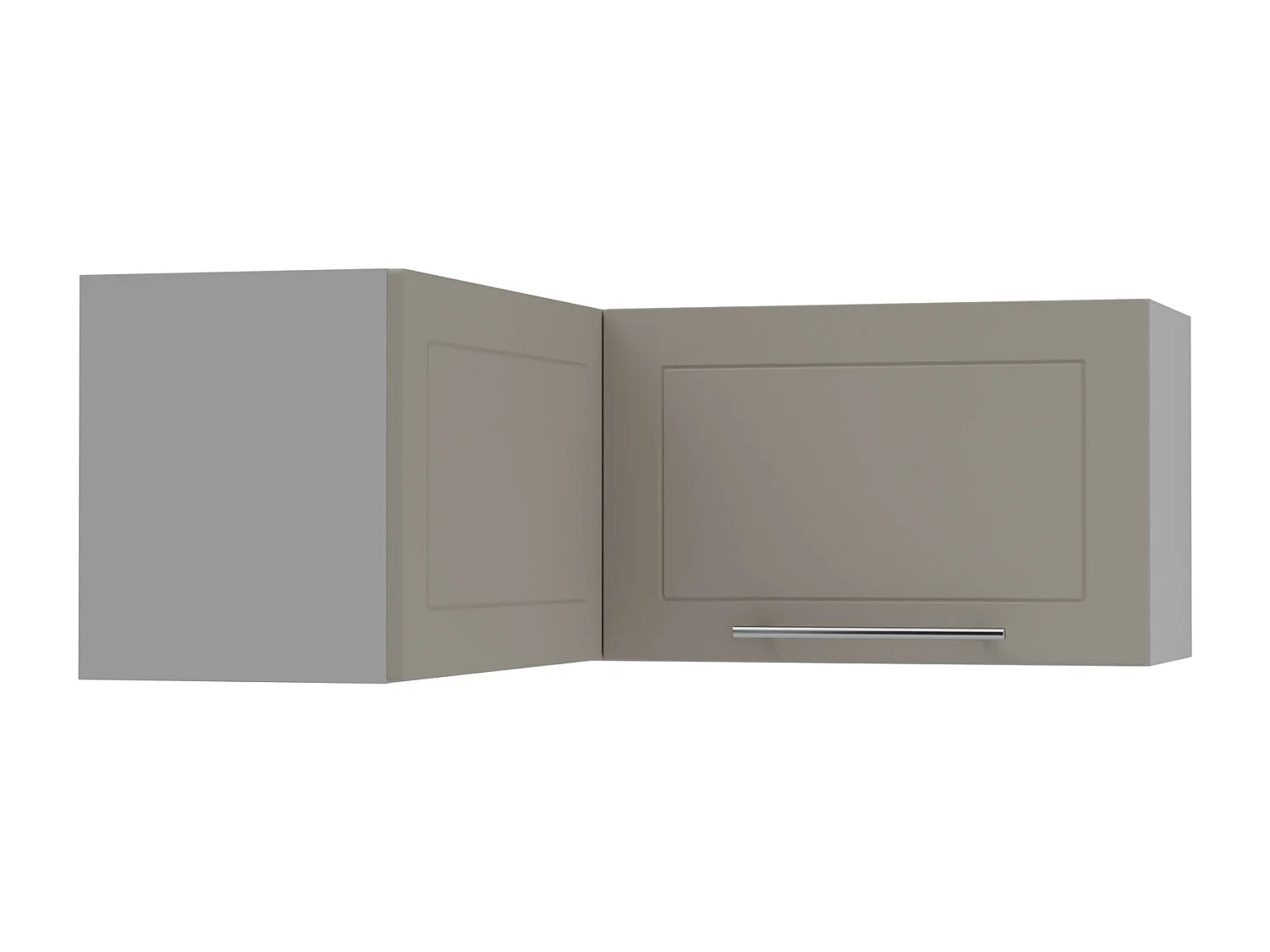 ECKHÄNGESCHRANK Kvantum W14/90/36 Beige Matt / Grau Matt 90 / 90 / 36cm