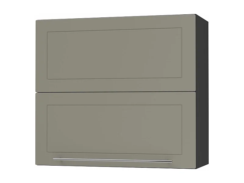 KÜCHENHÄNGESCHRANK Kvantum W8B/80 Beige Matt / Schwarz Matt 80 / 32,5 / 72cm