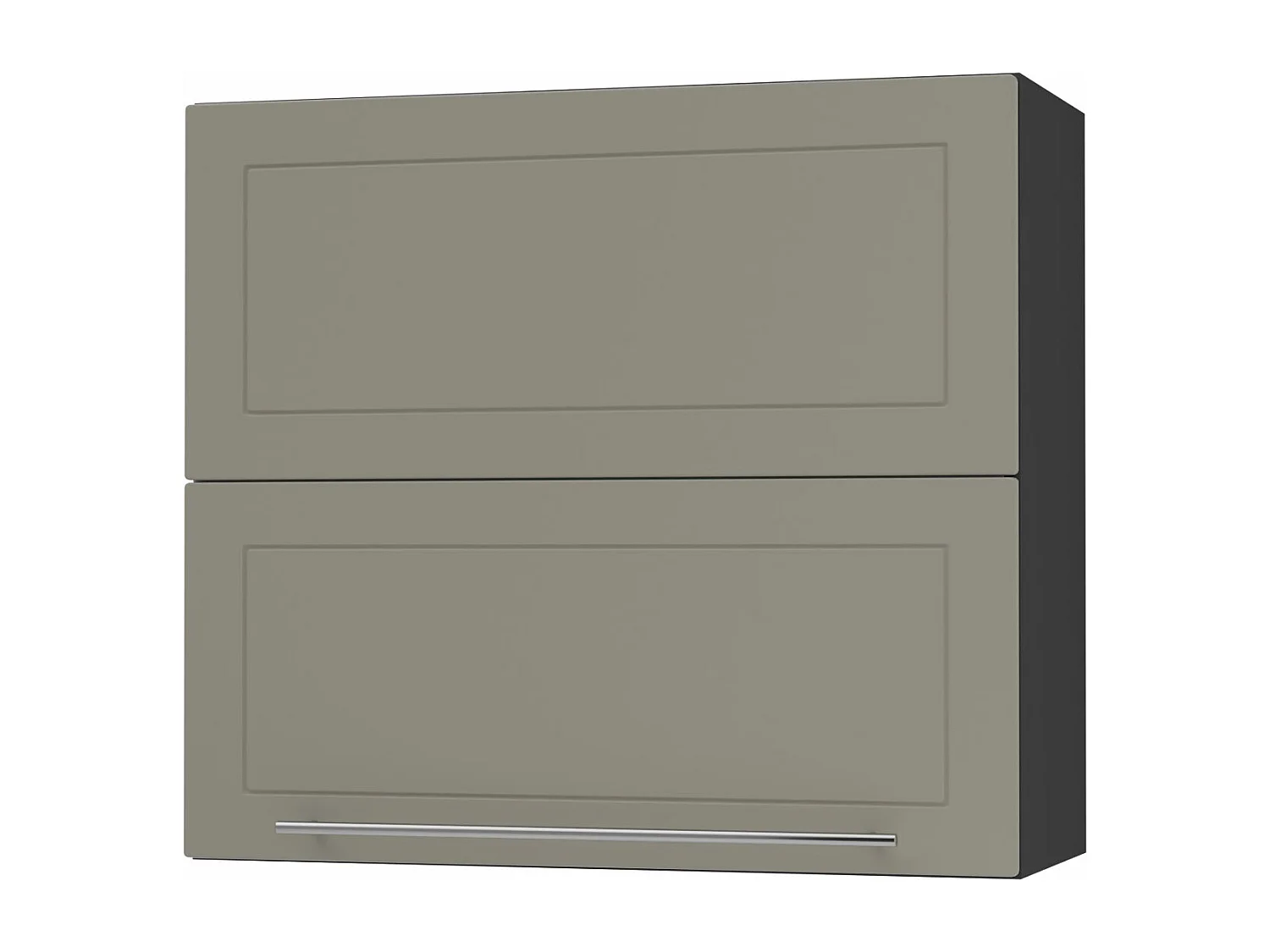 KÜCHENHÄNGESCHRANK Kvantum W8B/80 Beige Matt / Schwarz Matt 80 / 32,5 / 72cm